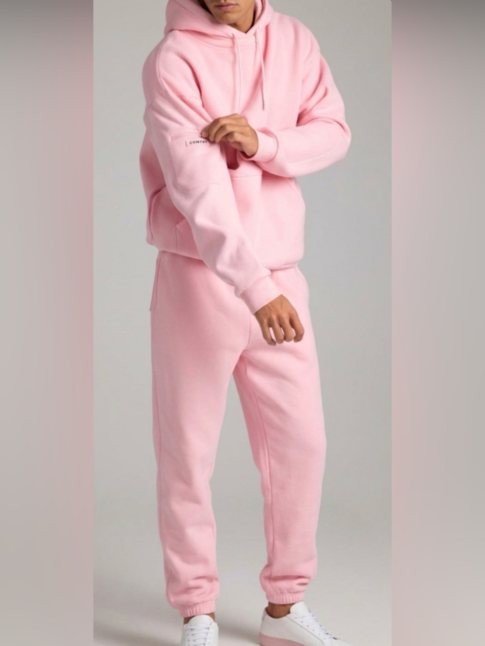 Contrxl Men's Pink Sweatpants - Soft Casual Joggers